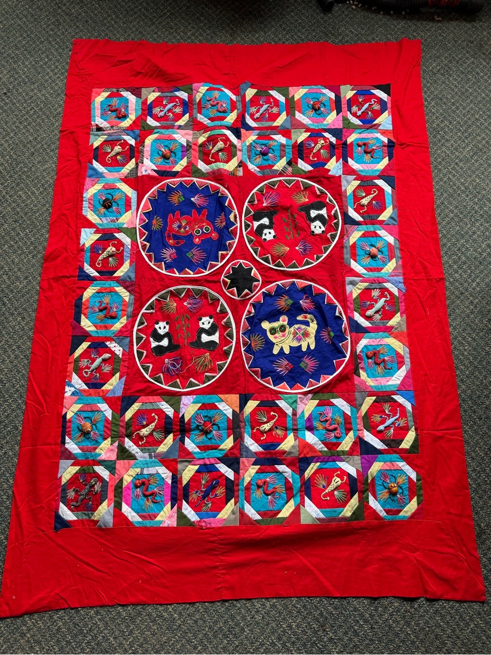 Folk Art Quilt/Wall Tapestry